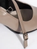Beige Block Heel Pumps