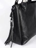 Black shoulder bag with charm