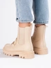 Beige Platform Chelsea Boots
