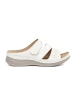 Light white wedge slippers