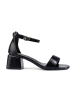 Vinceza Classic Black Low Heeled Sandals