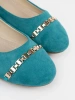 Women's Turquoise Flat Ballet Flats