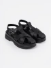 Black platform sandals