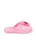 Charming Pink Slippers with Floral Accent