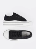 Women's Black Sneakers with White Sole