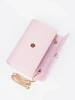 Pink clutch with silver elements