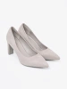 Classic Grey Suede Stilettos with Heel