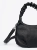 Small black bag with a ruched handle