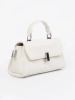 Light Beige Small Shoulder Bag with Handle