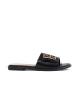 Women's black flat sandals