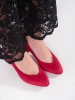 Red Suede Women's Pumps