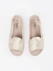 Golden sandals with leather insole