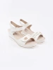 White comfortable wedge sandals