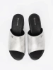 Silver slides on black platform
