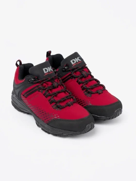 Buty trekkingowe damskie na grubej podeszwie DK czerwone
