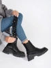 Black Ankle Boots with Chain Detail