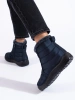 Comfy Navy Ankle Snow Boots by Potocki