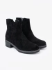 Simple Black Ankle Boots with Comfortable Heel