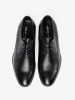 Elegant men's half-shoes in classic black and gloss