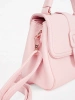 Light Pink Small Handbag with Gold Accents