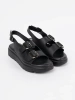 Black classic platform sandals