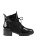 Stylish Black Patent Ankle Boots
