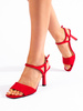 Chic Red High Heel Sandals by Sergio Leone