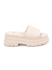 Light Beige Platform Slide Sandals