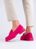 Fuchsia Suede Loafers