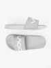 Light Grey Slippers with Text