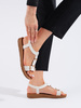 White embellished sandals