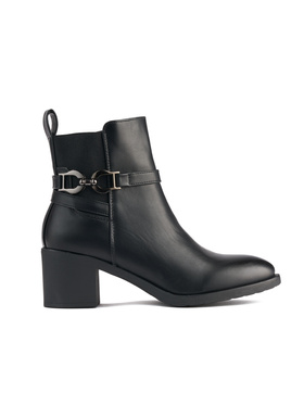 Black Block Heel Booties