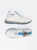 White sneakers with blue soles
