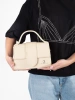 Light Beige Small Handbag with Handle