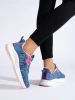 Wiązane buty sportowe damskie niebieskie