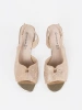 Beige heeled sandals