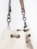 Cozy Shearling Beige Tote Bag