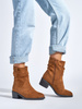Chic Brown Cowboy Ankle Boots