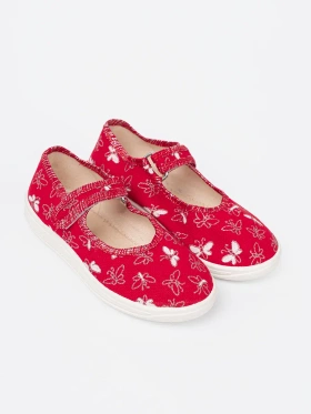 Children's Red Velcro Sneakers