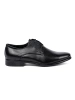 Elegant men's half-shoes in classic black and gloss