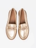 Golden Stylish Women's Moccasins