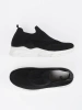 Light slip-on black sports shoes