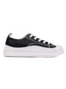 Black Eco-Leather Sneakers