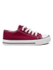 Burgundy Youth Lace-Up Sneakers