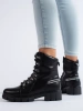 Lace-Up Black Ankle Boots
