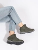 Zielone ocieplane buty trekkingowe