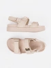 Beige elegant platform sandals