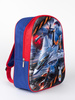 Blue and Red Backpack with Spaceship Design