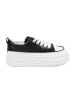 Black and white platform sneakers