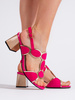 Fuchsia Buckle Sandals